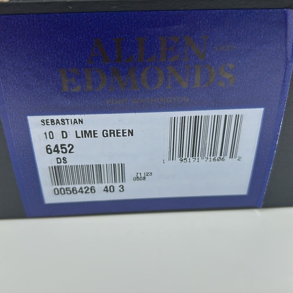 2480- Allen Edmonds Green Suede Slip-On Loafers Size 10 D NWT - Picture 7 of 12